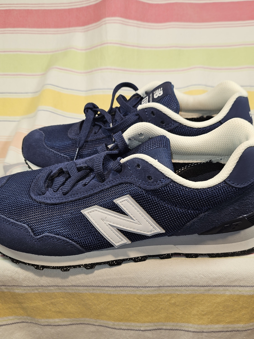 New Balance Navy and White 515 Athletic Sneakers